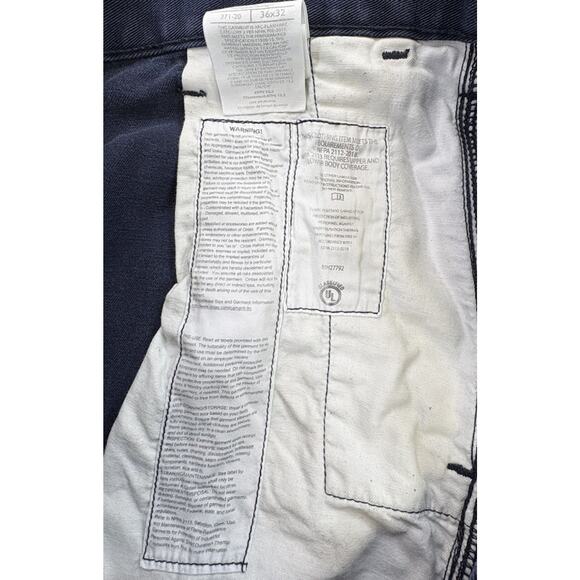 Carhartt FR Flame Resistant Cat 2 2112 Blue Work Pants Men’s 36x32 - Picture 4 of 12